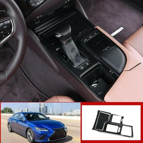 For Lexus ES200 260 300H 2018-2020 Carbon Fiber central console water cup cover trim Car modification Auto parts