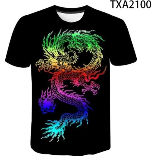 Interesting Dragon T Shirt Men Women Children 3D Printed T-shirts Casual Boy Girl Kids Summer Fashion Streetwear Cool Tops Tee