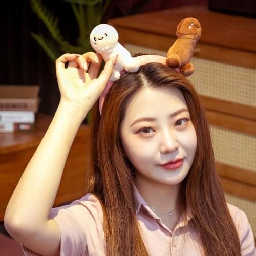 Kawaii Plush Headband Dolls Stuffed Soft Simulation Lovely Animal Penis Bundle Hair Toy Baby Kids Girls Birthday Gift