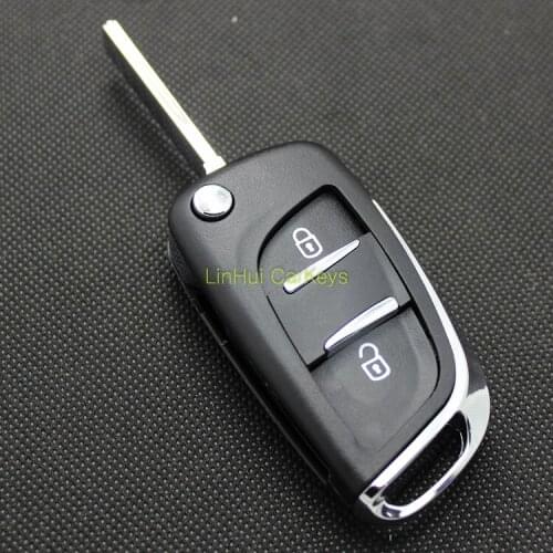 PINECONE for PEUGEOT 307 308 408 Car Styling Key Shell 2 Buttons Uncut Blank Brass Blade Modified&Replace ABS Car Key Shell 1PC