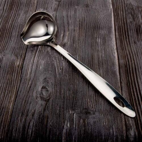 Hot Pot Soup Ladle Spoon Stainless Steel Duck Mouth Shaped Spoon Long Handle Hanging Tableware Scoop Ladle Kitchen Cooking Tools