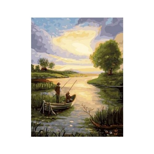 Morning by the lake Diy digital coloring paint by numbers wall art paintings for living room hand painted on canvas home decor
