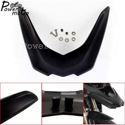 Motorcycle Black Front Fender Beak Mudguard Extension Wheel Cover Cowl Extender for BMW R1200GS LC ADV Adventure 2013-2016