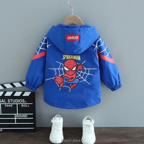 Autumn New Childrens Clothing Cartoon SpiderMan Jacket Boys Girls Baby Outing Clothes Jacket Children Zipper Cardigan Jacket