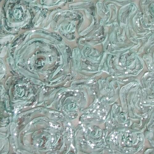 New POd14-68 textile Chiffon sequins dribbling embroidery fabric professional embroidery beads cloth custom-made apparel fabrics