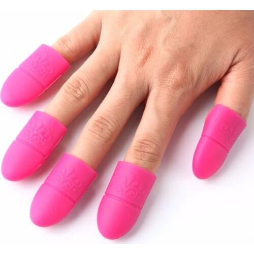 New 5 Pcs/set Silicone Reusable Gel Nail Polish Remover Wrap Nail Art Soak Off Nail Polish Remover Cleaner Cap Gel Remover Tool