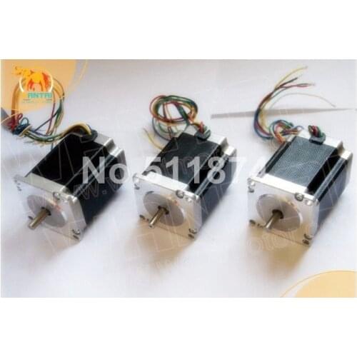 Great Motor! Wantai 3PCS Nema23 Stepper Motor 57BYGH627 3A 270oz-in 76mm CE ROHS ISO CNC Router Laser Plasma Grind Foam Mill