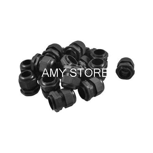 PG21 Waterproof Connector Gland for 13-18mm Diameter Cable Black