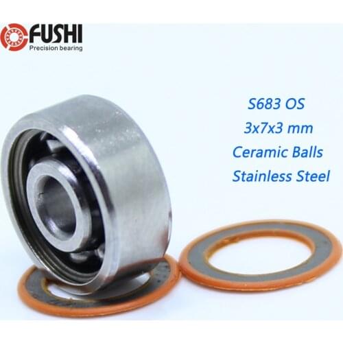 S683 2OS Bearing 3x7x3 mm CB ABEC7 Stainless Steel Hybrid Ceramic Bearing DRY Ocean Fishing Reels 683 Ball Bearings S683C