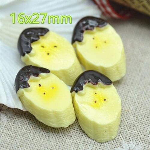 Resin banana slice fruit for holiday decoration 50pcs/lot