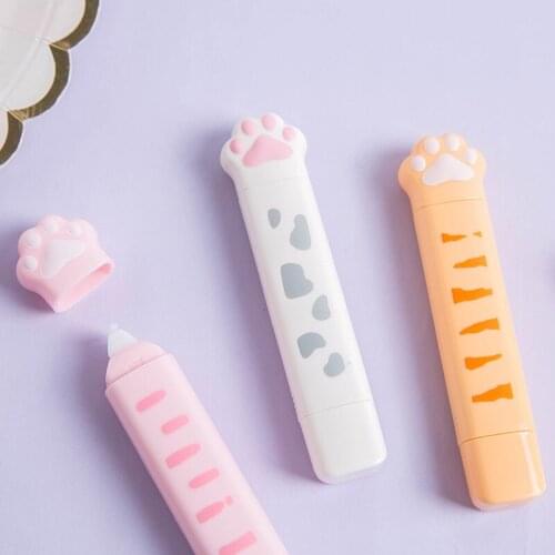 Cat Claw Kawaii Cute 4M Correction Tape 3M Dot Glue Set Corrector Error Tape cool School accessories supplies Stationery eraser