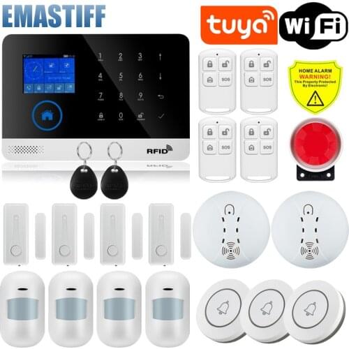 Tuya Security Alarm System Kit Smartlife App Control With Ip Camera Auto Dial Motion Detector WIFI Gsm Home Smart Alarm