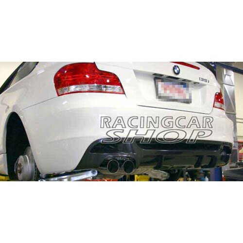 Black color Fiber glass Diffuser Spoiler For BMW E82 1-SERIES 135i 128i Coupe M Tech Bumper 08-12 B037F