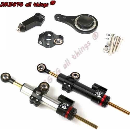 Motorcycle CNC Stabilizer Damper Complete Steering Mounting Bracket For KAWASAKI ZX6R 2005 2006