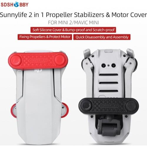 Sunnylife 2 in 1 Propeller Stabilizers Motor Cover Soft Silicone Propellers Motor Protector for Mini 2/Mavic Mini