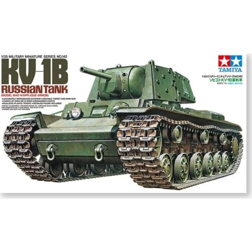 Tamiya Tank Model 1/35 Soviet Heavy Tank KV-1B Original Toy Model Assemble