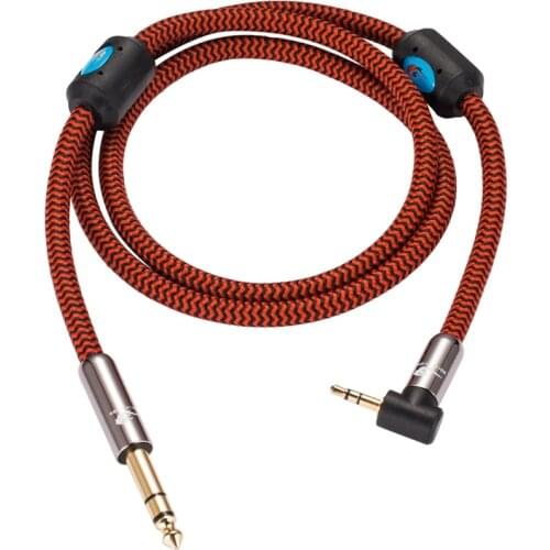 Angled Mini Jack 3.5 to Stereo 6.35mm 1/4" TRS for PC Mixing Console Amplifier Audio Cable 1M 2M 3M 5M 8M 10M 12M 15M