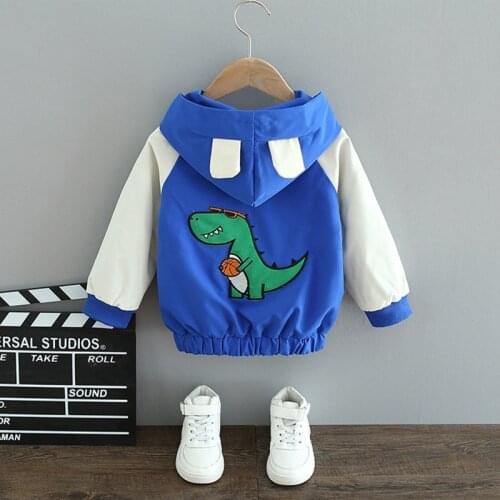 Children Kids Windbreaker Cute Dinosaur Jacket for Boy Children Spring Autumn Coat