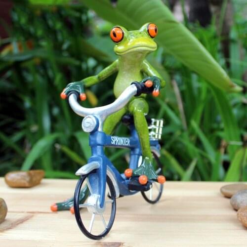 3D Creative Funny Bathtub Frog reading Cycling sleeping Frog Model Figurine Home Office Tabletop Decor Gift Birthday Present