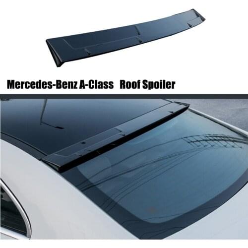 For Mercedes-Benz A-Class 2019 ABS Rear Roof Spoiler Bumper Tail Wing Lip Black Car Decoration