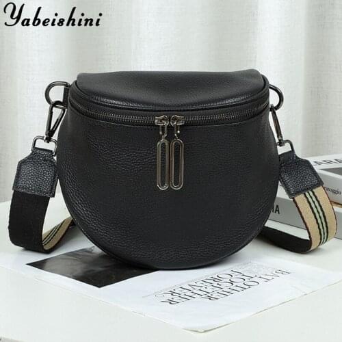 2021 Retro High Quality Real Leather Saddle Bags For Women Simple Small Lady Shoulder Bags Female Travel Handbags and Purses