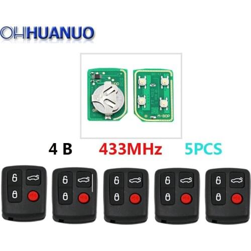 5pcs/lot Brand New Remote Key Keyless Entry Fob 4 Button 433MHz Remote for Ford