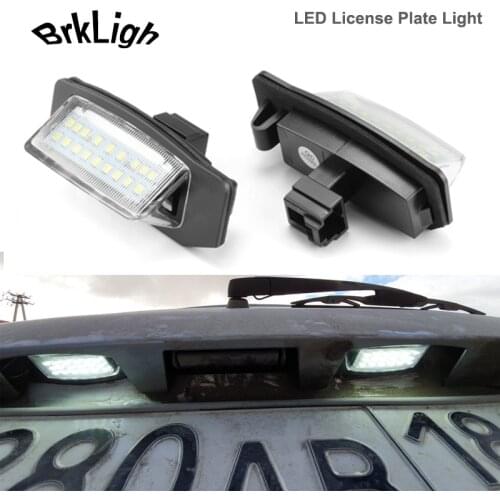 2Pcs No Error LED Number License Plate Lights Lamp Auto Parts For Mitsubishi Eclipse 1 2 3 4 Lancer Sportback Outlander 1 2 3 XL