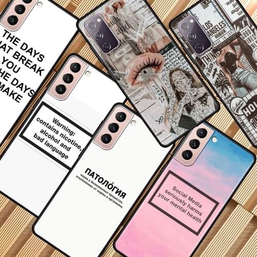 Social Media Seriously Harms Your Mental Health Cover for Samsung Galaxy Note 20 Ultra 10 Lite 5G 9 8 S21 Plus Phone Case Shell