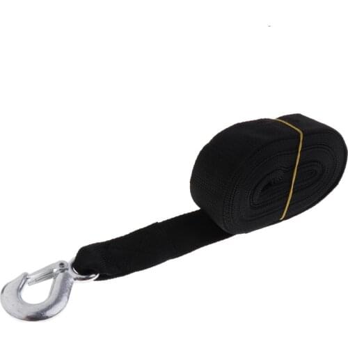 Black Nylon Strap Winch Trailer Replacement Straps With Heavy Duty Hook For Boats 7.5 m Length & 50 mm Width