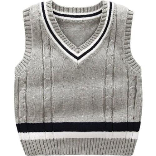 Childrens vest boys and girls knit cotton vest