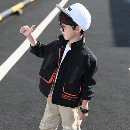 Boys Autumn Jackets 2020 Autumn Windbreaker for Teenage Boys Shorts Trench Coats Zipper Clothing Baby Boys Girls Clothes 4-14T