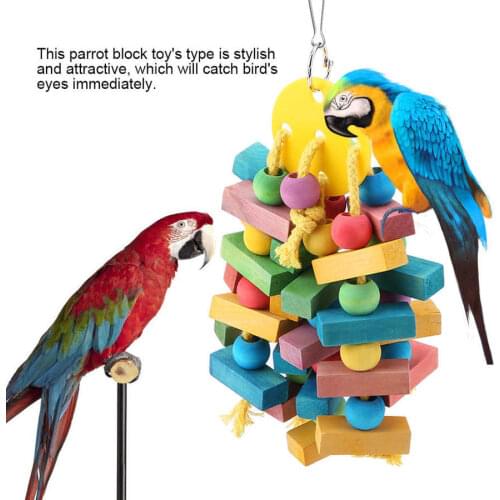 Parrot Bird Toys Hanging Wooden Toy Parrot Swing Suitable for Parrots and Birds Accessories