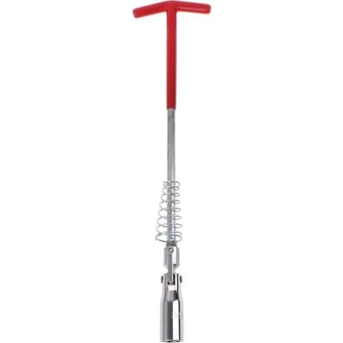 16mm/0.6" Spark Plug Removal Tool T-Bar T-Handle Flexible Spanner Socket Wrench M7DA