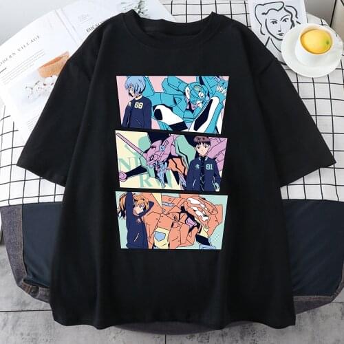 2021 Harajuku Japan Anime Rei Ayanami T Shirt Men Manga Unisex Streetwear T-shirts Unisex