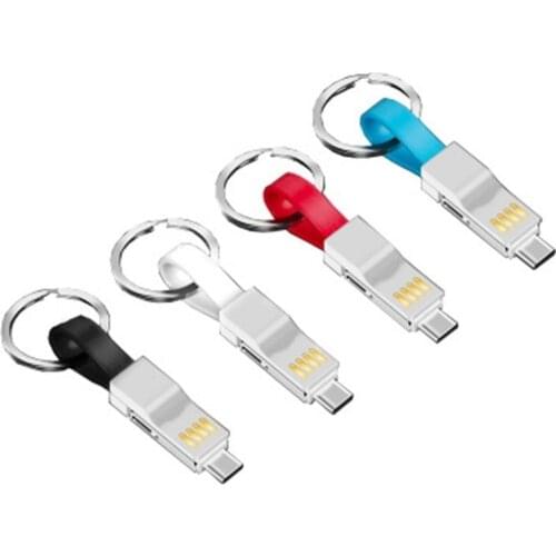 Petite and Easy To Carry Magnetic Three-in-one Keychain Data Cable One for Three Suitable for Type-c Charging Cable