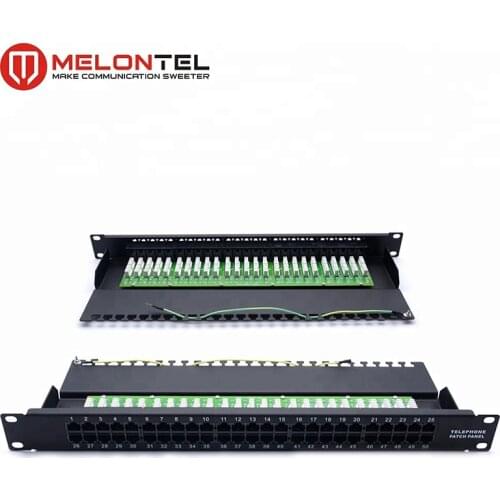MT-4004 19 Inch Rack Mount Type 1U 50 Port Cat3 RJ11 Telephone Patch Panel With Dual IDC