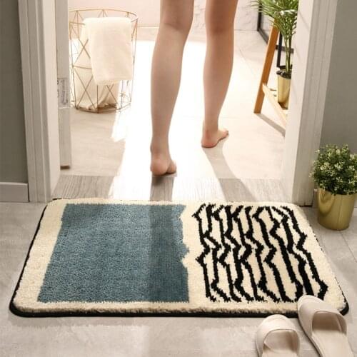 Nordic Home Geometric Bathroom Door Mat Bedroom Kitchen Non-slip Absorbent Foot Mats Floor Cover Alfombra Cocina Tapis Cuisine