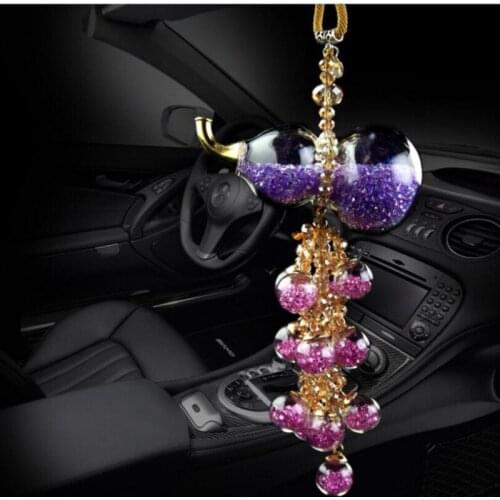 2019 new gift High grade crystal car interior decoration car hanging gourd shape car pendant