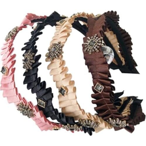 2021 New Women Crystals Headbands Weave Shaped CZ Rhinestones Decorated Hairbands for Ladies Headdress Adults Outdoor Head Band