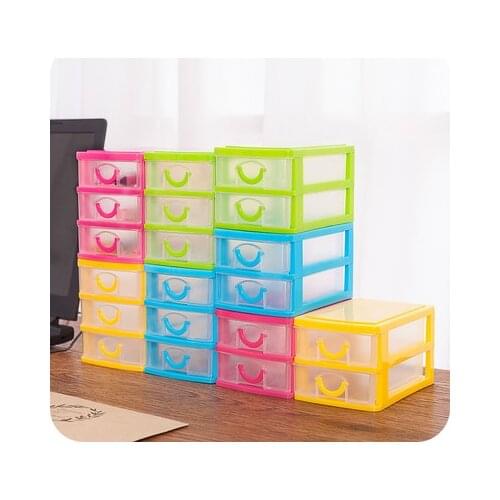 Durable Plastic Mini Desktop Drawer Sundries Case Small Objects Jewelry Makeup Organizer Storage Container Makeup Organizer