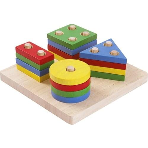 Childrens Early Education Geometric Shape Matching Building Blocks Toy Baby Three-Dimensional Figure Cognitive Puzzle