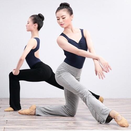 2021 Modal Flare Long Trousers Women Girls High Waist Stretch Bell-bottoms Ballet Fitness Running Jogging Gymnastics Dance Pants