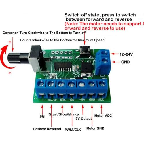 Signal Speed Regulation DC 8-24V Minebea NMB Nidec Brushless Motor Governor Driver Brushless PWM / CLK CCW Positive Inversion