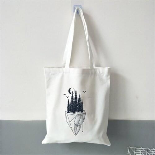 Tote Bag Graphic Printing Shoulder Canvas Bags Handbags Designer Casual White Fashion Handbag Womens Bag Beach Hand Bag