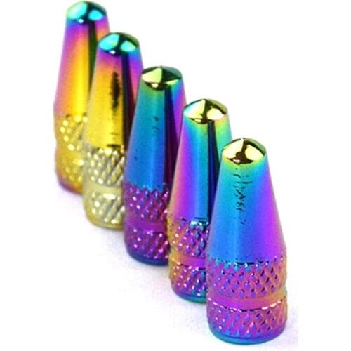 Improving Air Loss Rainbow Color Tire Valve Caps for Motorcycles Bicycles Car