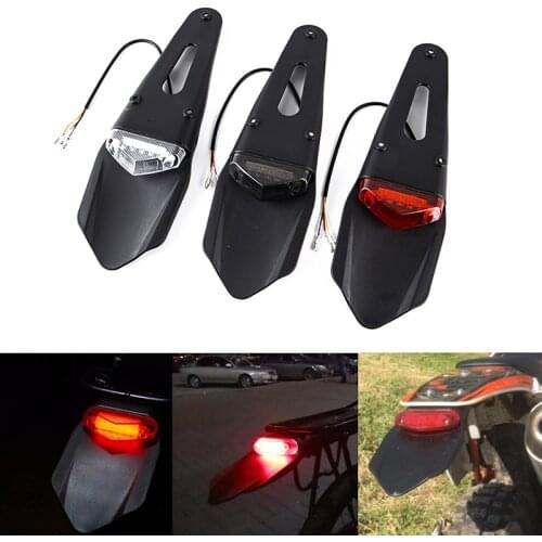 Universal Polisport Motorcycle LED Tail Light&Rear Fender Stop Enduro Dirt Bike Fender taillight MX Trail