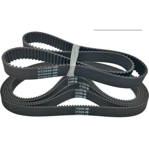 HTD820-5M HTD825-5M HTD830-5M HTD835-5M HTD840-5M HTD845-5M HTD850-5M HTD855-5M Rubber Timing Belt Black 1PC