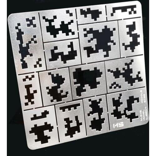 1:35 Military Model Digital Camouflage Medium Size Chariot Armor Design Leakage Spray Board Plates Hobby Models Tools Unisex