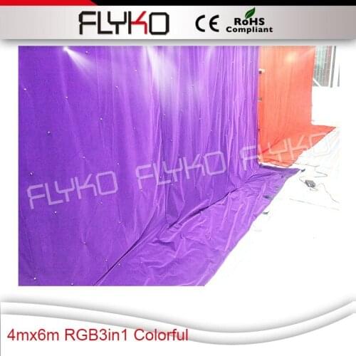 High quality LED flexible curtain for stage backdrops led star curtain used stage curtains for sale