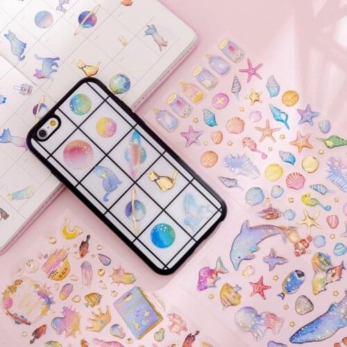 1 Sheet Mini Kawaii Paper Stationery Sticker Decoration Decal DIY Rhinestone Stickers Scrapbooking Seal Sticker Stationery Gift